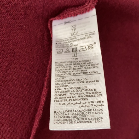 NWT Old Navy XS long-Sleeve Sweater Dress, Fit ‘n Flare, Burgundy SUPER SOFT!! - Picture 10 of 14